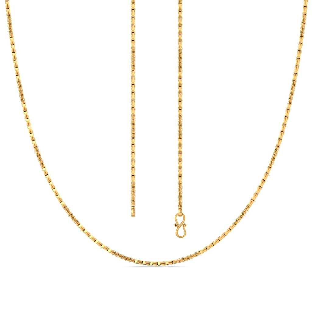 22kt Multi-Faceted Single Link Chain Gold Chains
