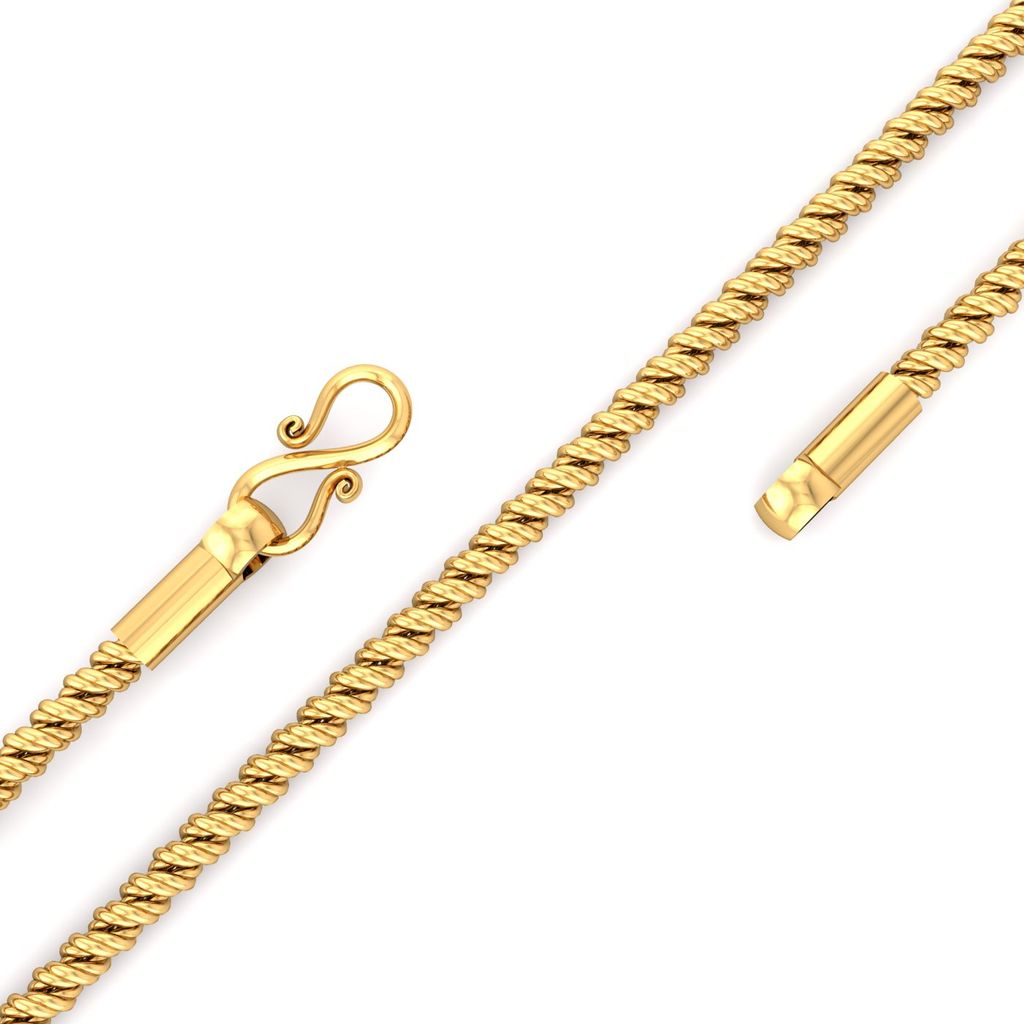 22kt Dense Twisted Rope Chain Gold Chains