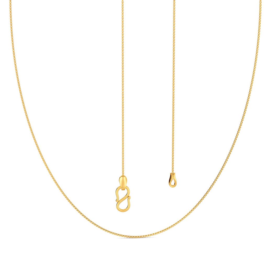 18kt Two Box Chain Gold Chains