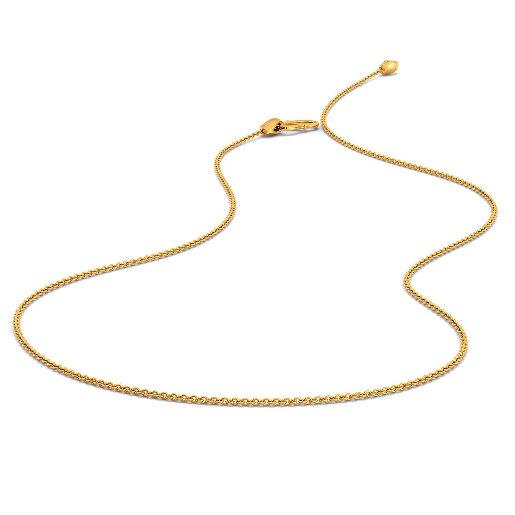 18kt Small Round Anchor Chain Gold Chains