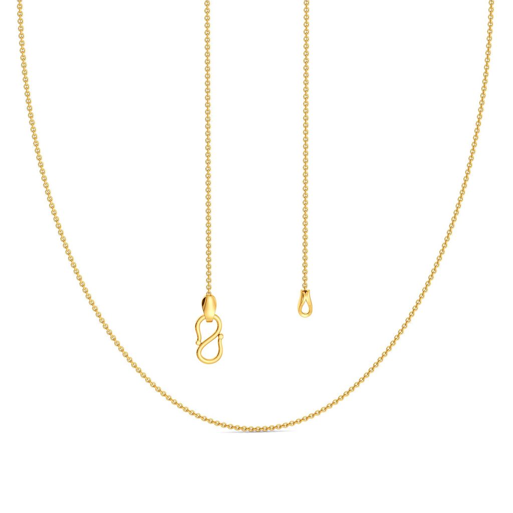 18kt Small Round Anchor Chain Gold Chains