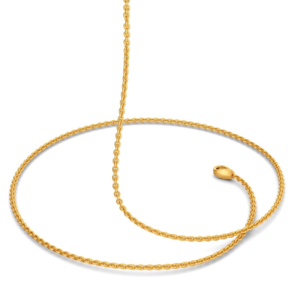 18kt Medium Round Anchor Chain Gold Chains