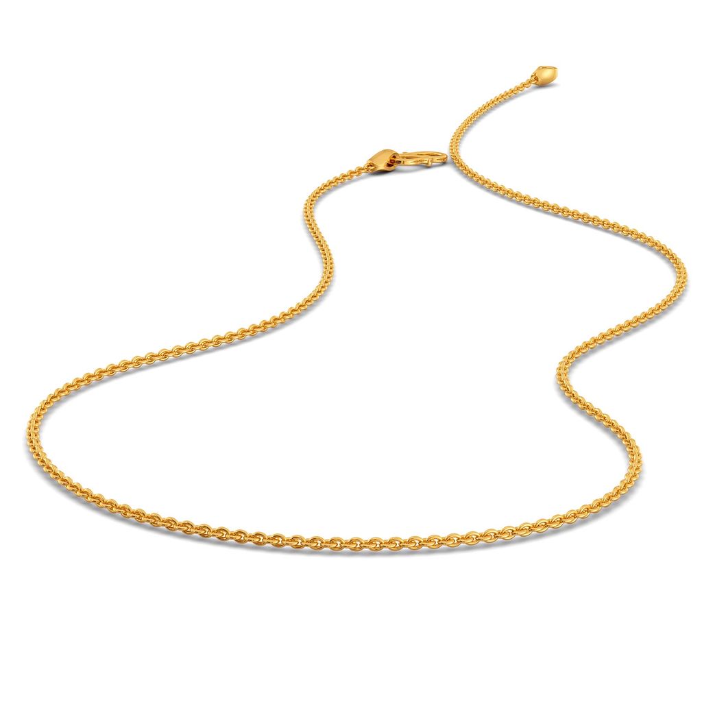 18kt Medium Round Anchor Chain Gold Chains
