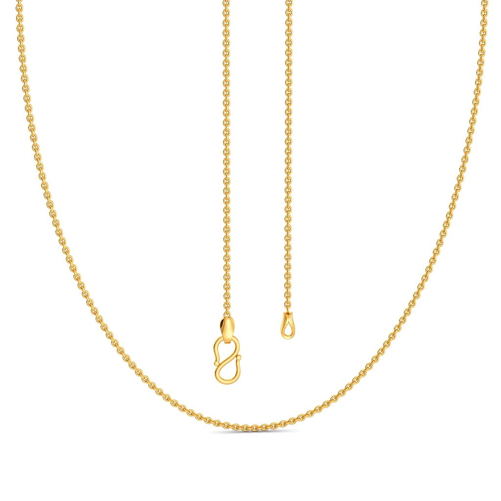 18kt Medium Round Anchor Chain Gold Chains