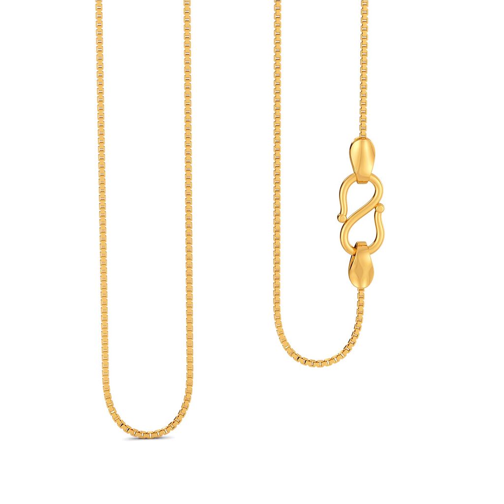 18kt Three Box Chain Gold Chains