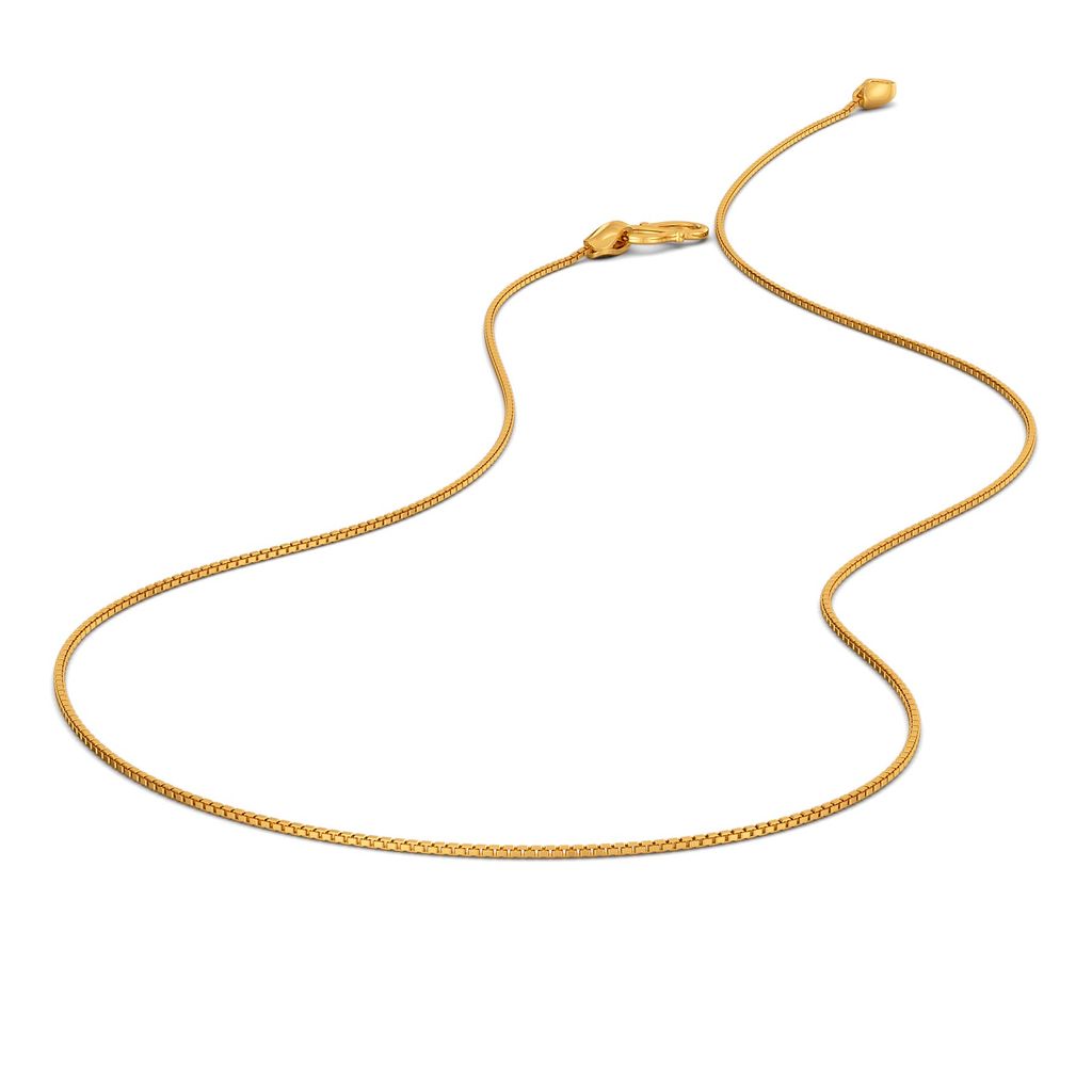 18kt Three Box Chain Gold Chains