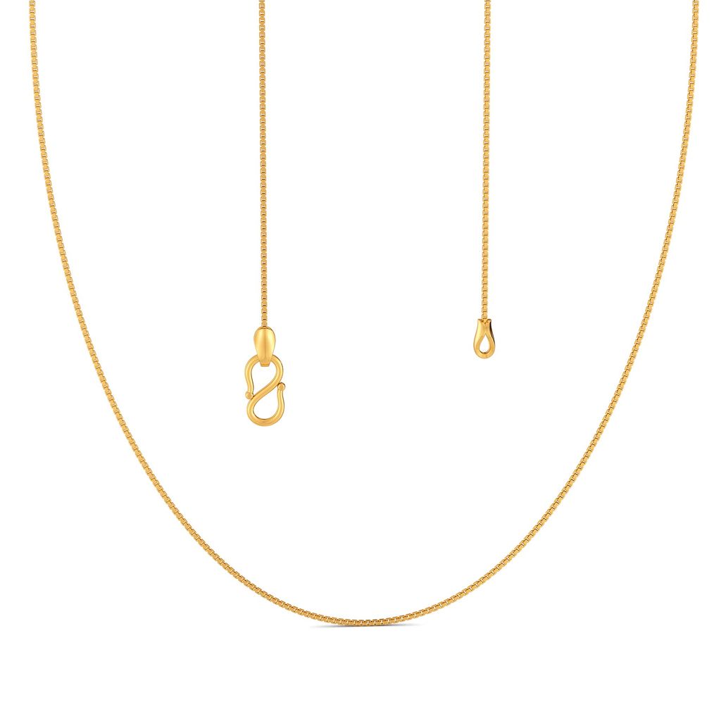 18kt Three Box Chain Gold Chains