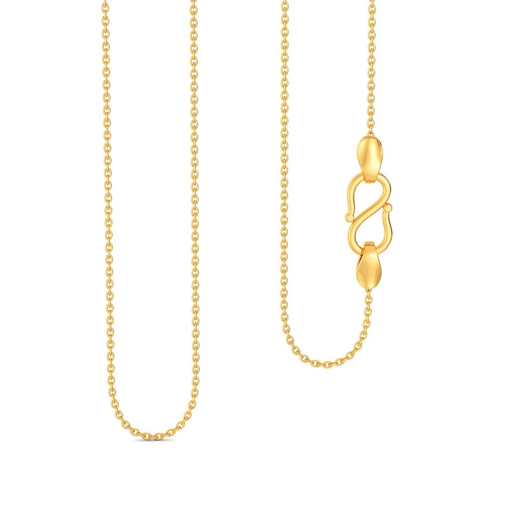 18kt Round Anchor Chain Gold Chains