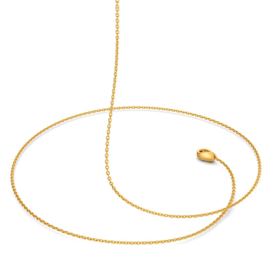 18kt Round Anchor Chain Gold Chains