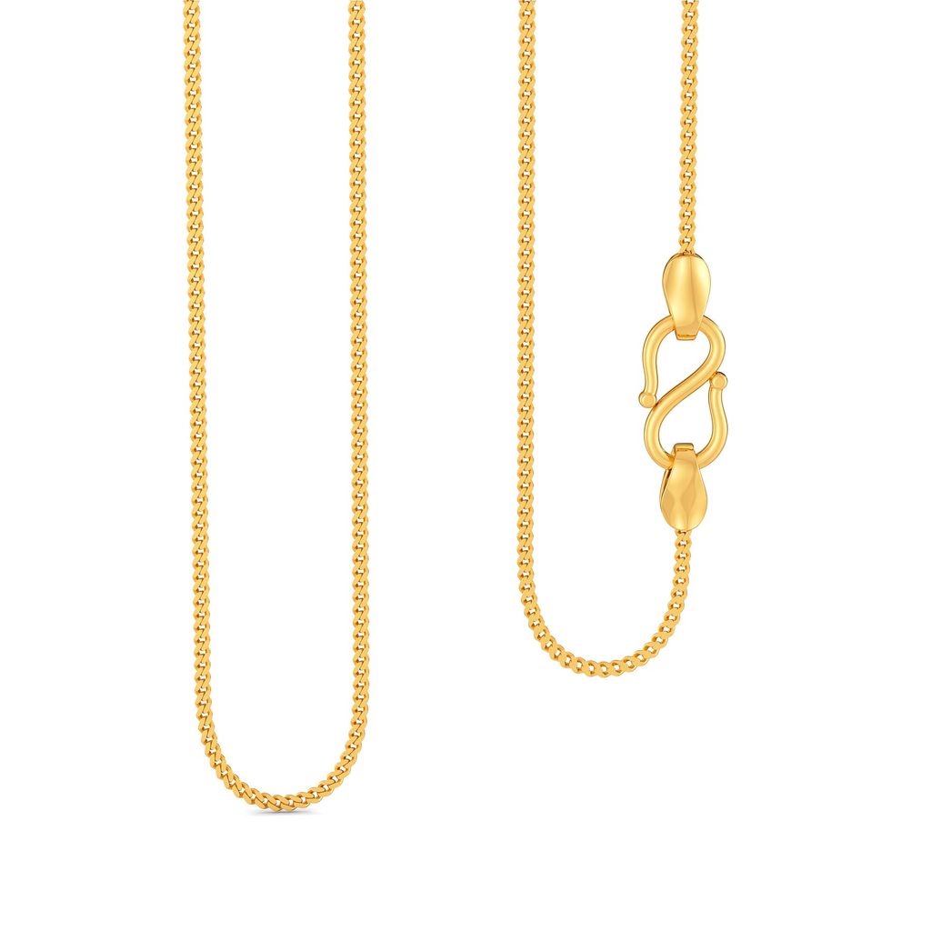 18kt Slender Curb Chain Gold Chains