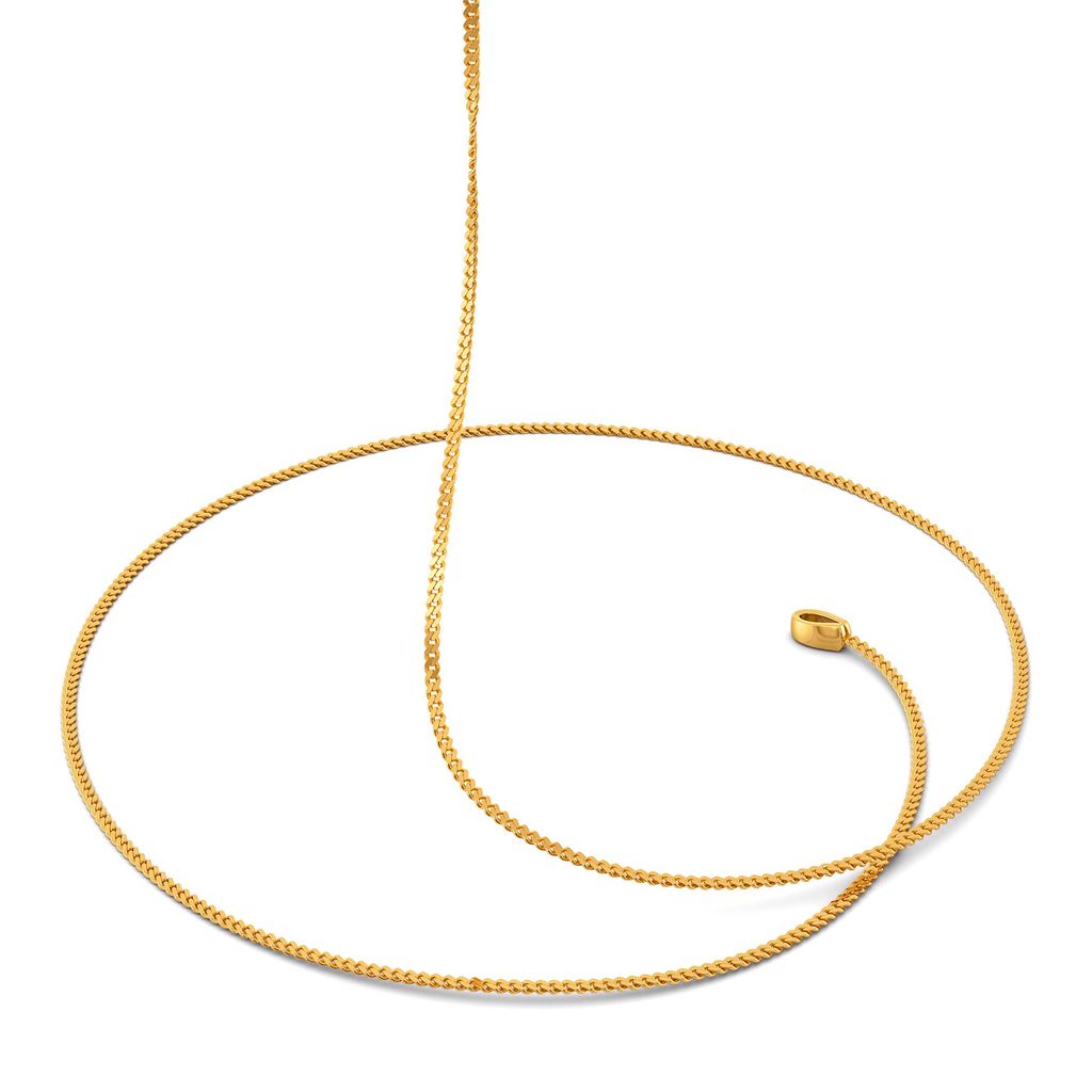 18kt Slender Curb Chain Gold Chains