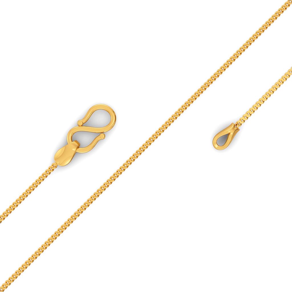 18kt Slender Curb Chain Gold Chains