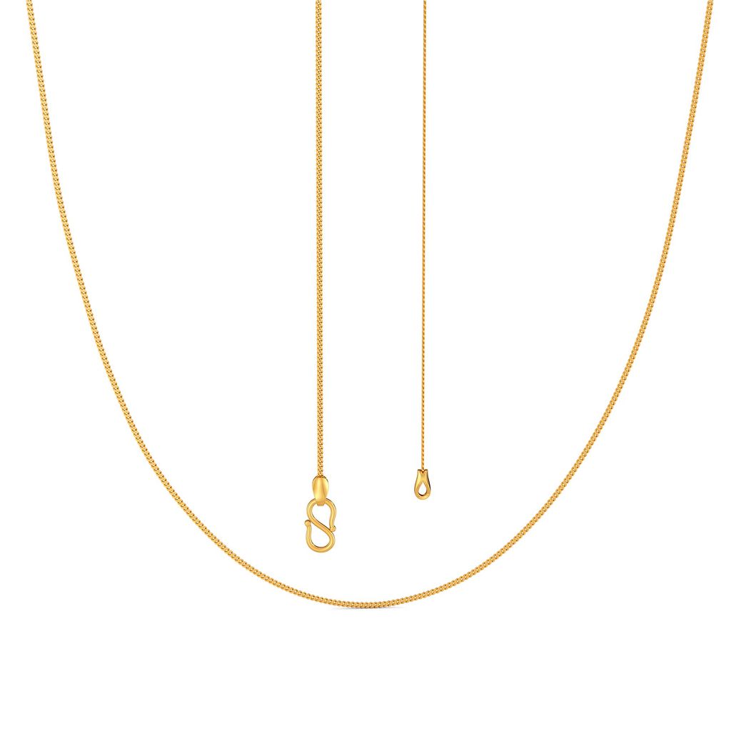 18kt Slender Curb Chain Gold Chains