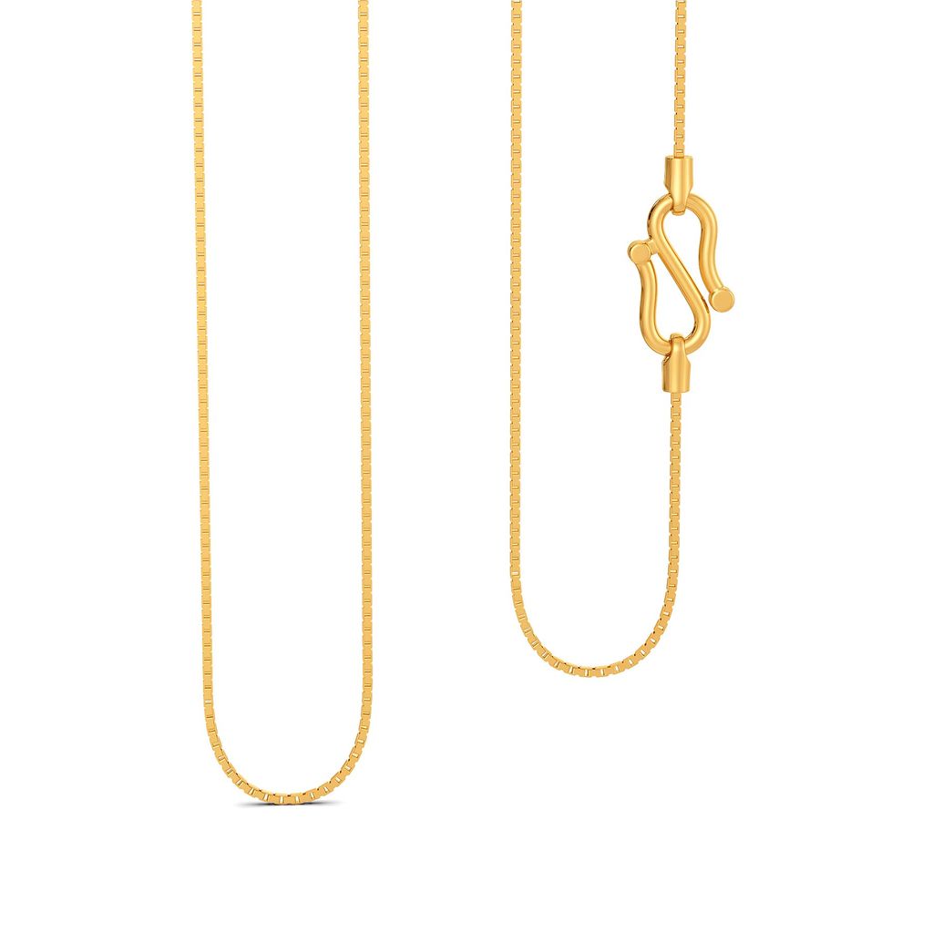 22kt Rectangular Box chain Gold Chains