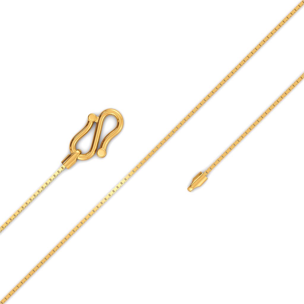 22kt Rectangular Box chain Gold Chains