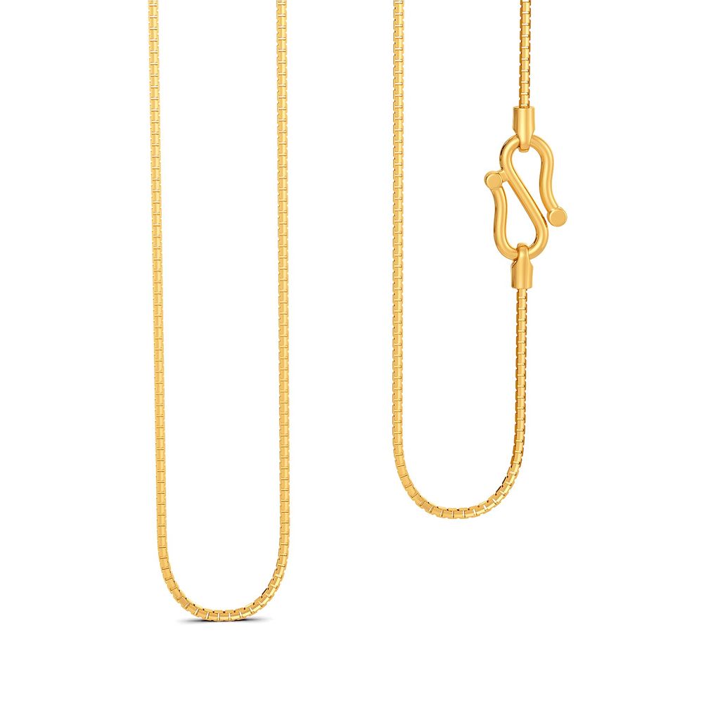 22kt Textured Box chain Gold Chains