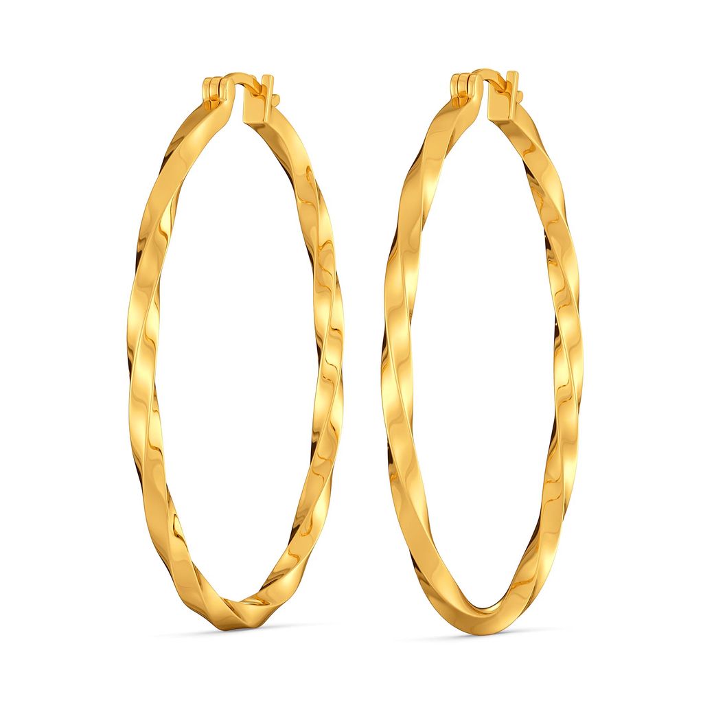 Twin Spin Gold Earrings