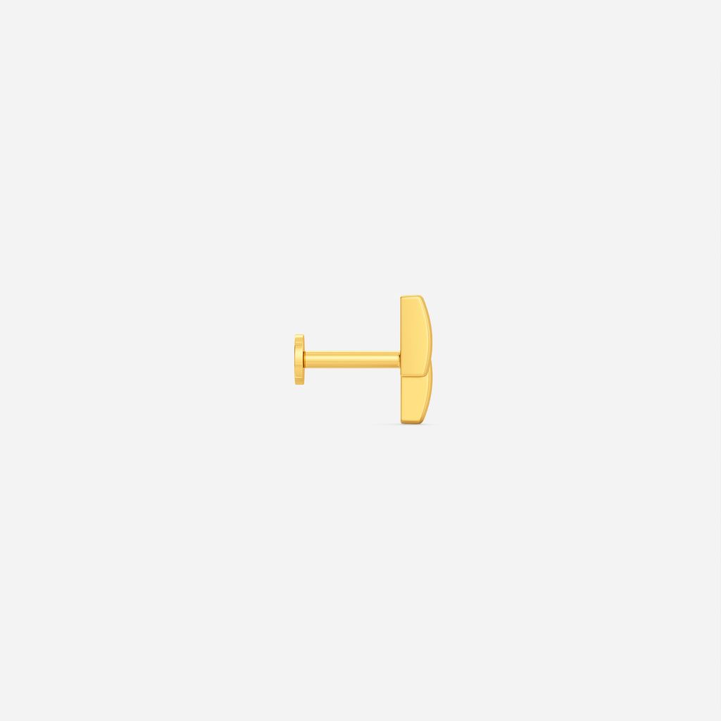 Chic Blocks Gold Earrings
