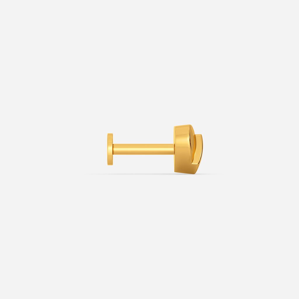 Hearty Grooves Gold Earrings