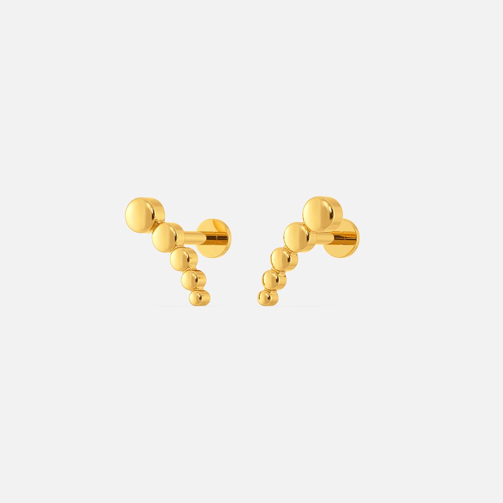 Dancing Dots Gold Earrings