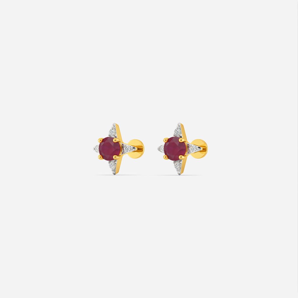 Rise on Ruby Diamond Earrings