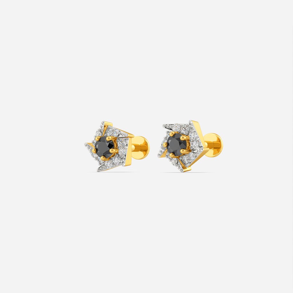 Dive into Onyx Diamond Earrings