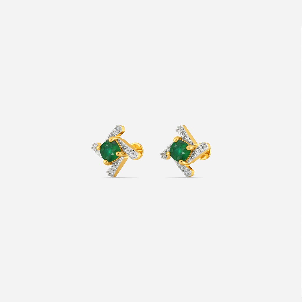 Flash O Green Diamond Earrings