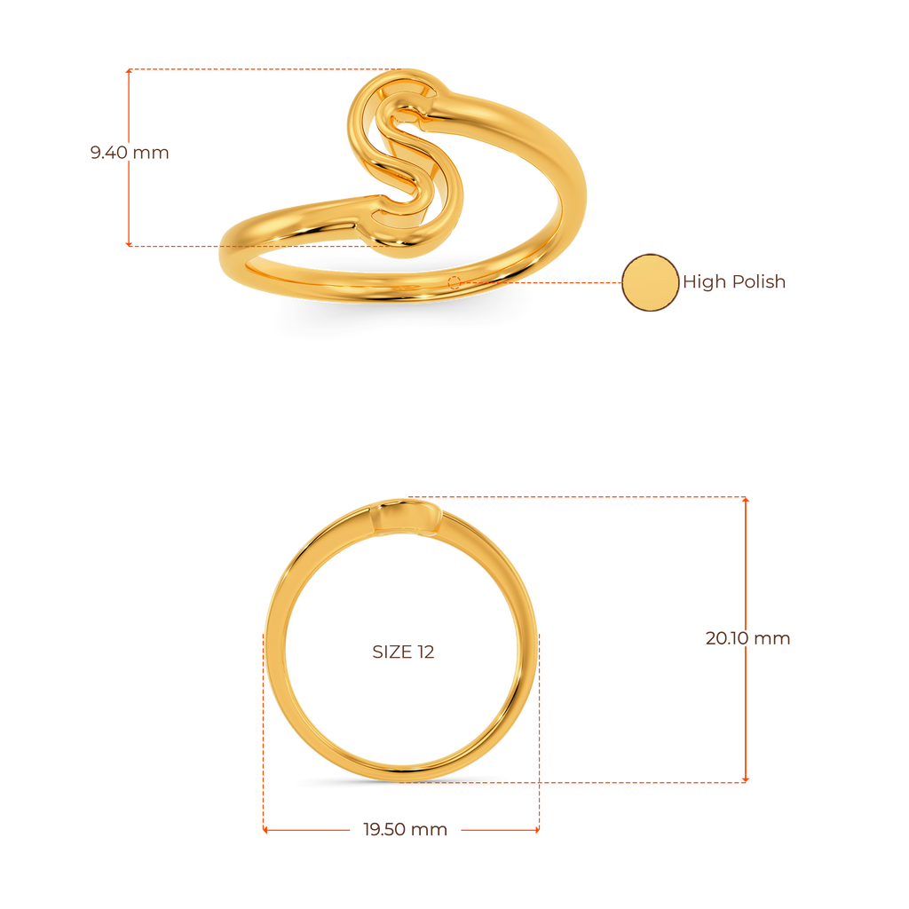 Star Stud  Gold Rings image