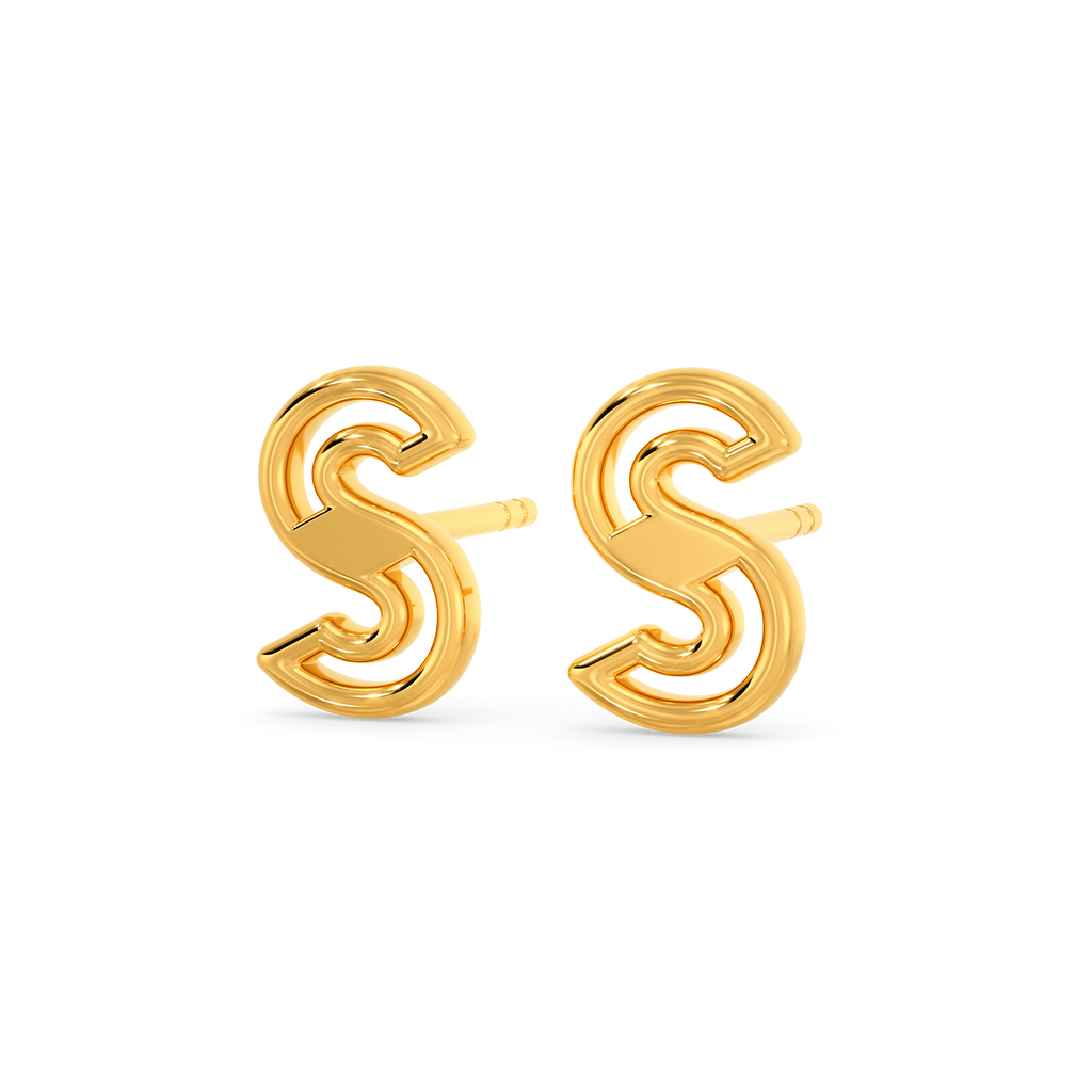 Star Stud Gold Earrings