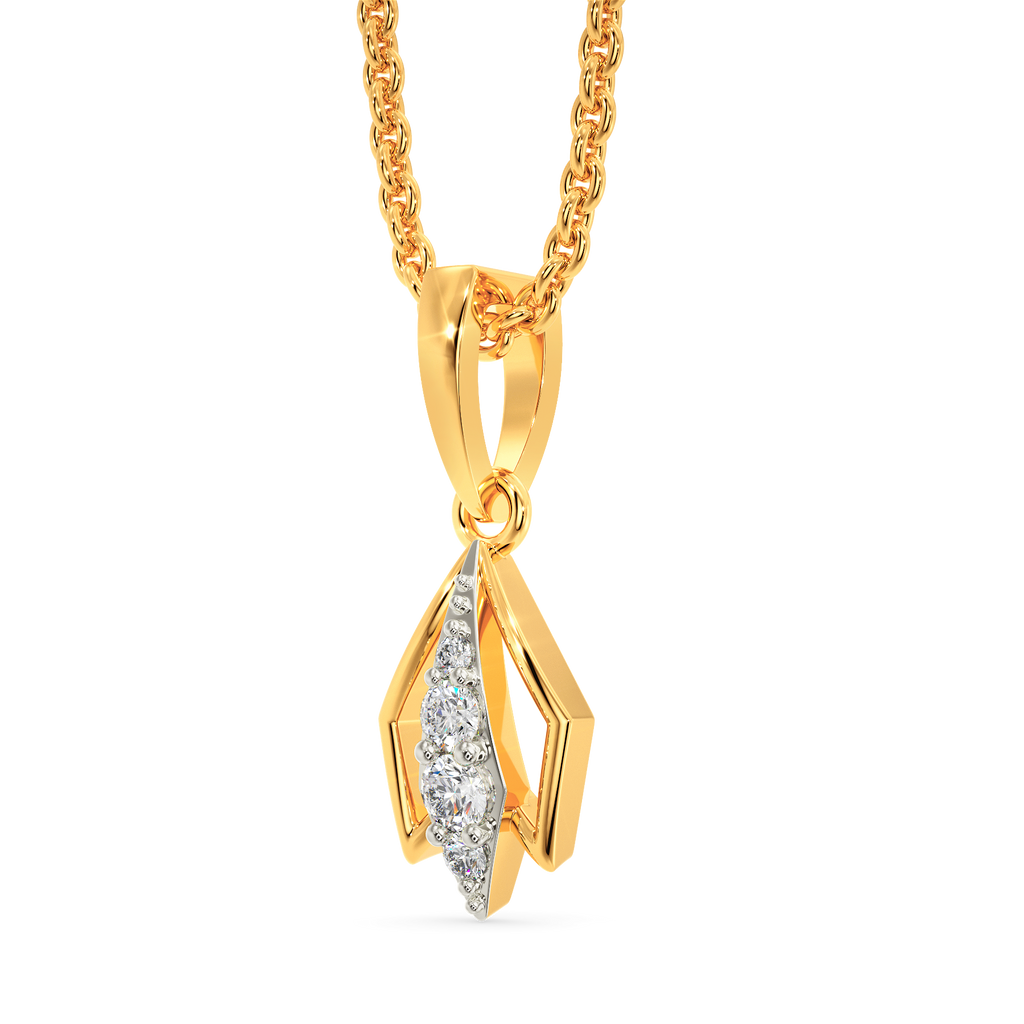 Tri Zone Diamond Pendants