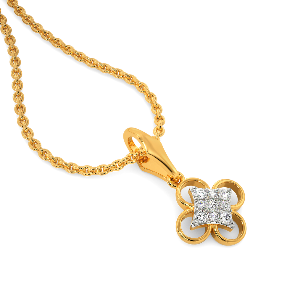 Gilded Blooms Diamond Pendants