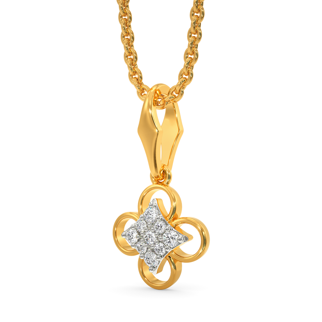 Gilded Blooms Diamond Pendants