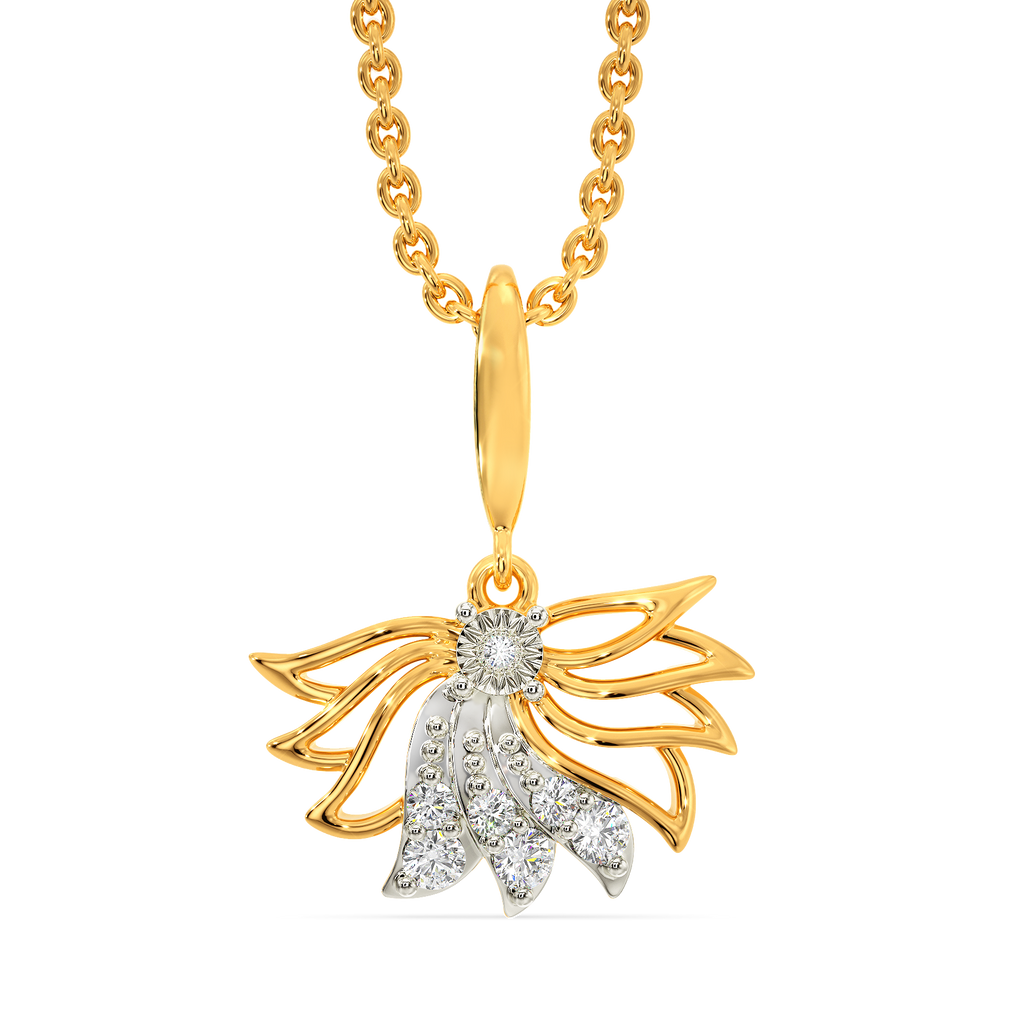 Golden Radiance Diamond Pendants