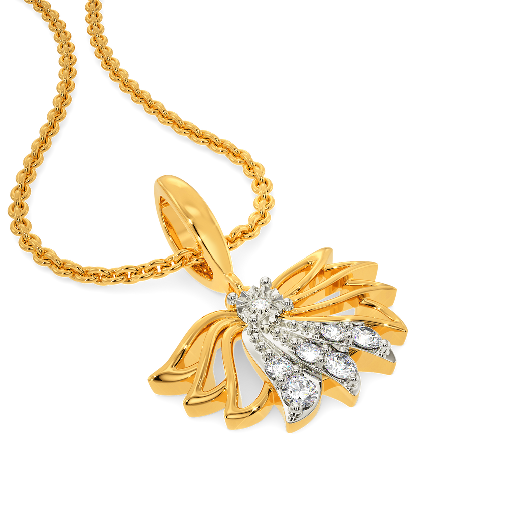 Golden Radiance Diamond Pendants