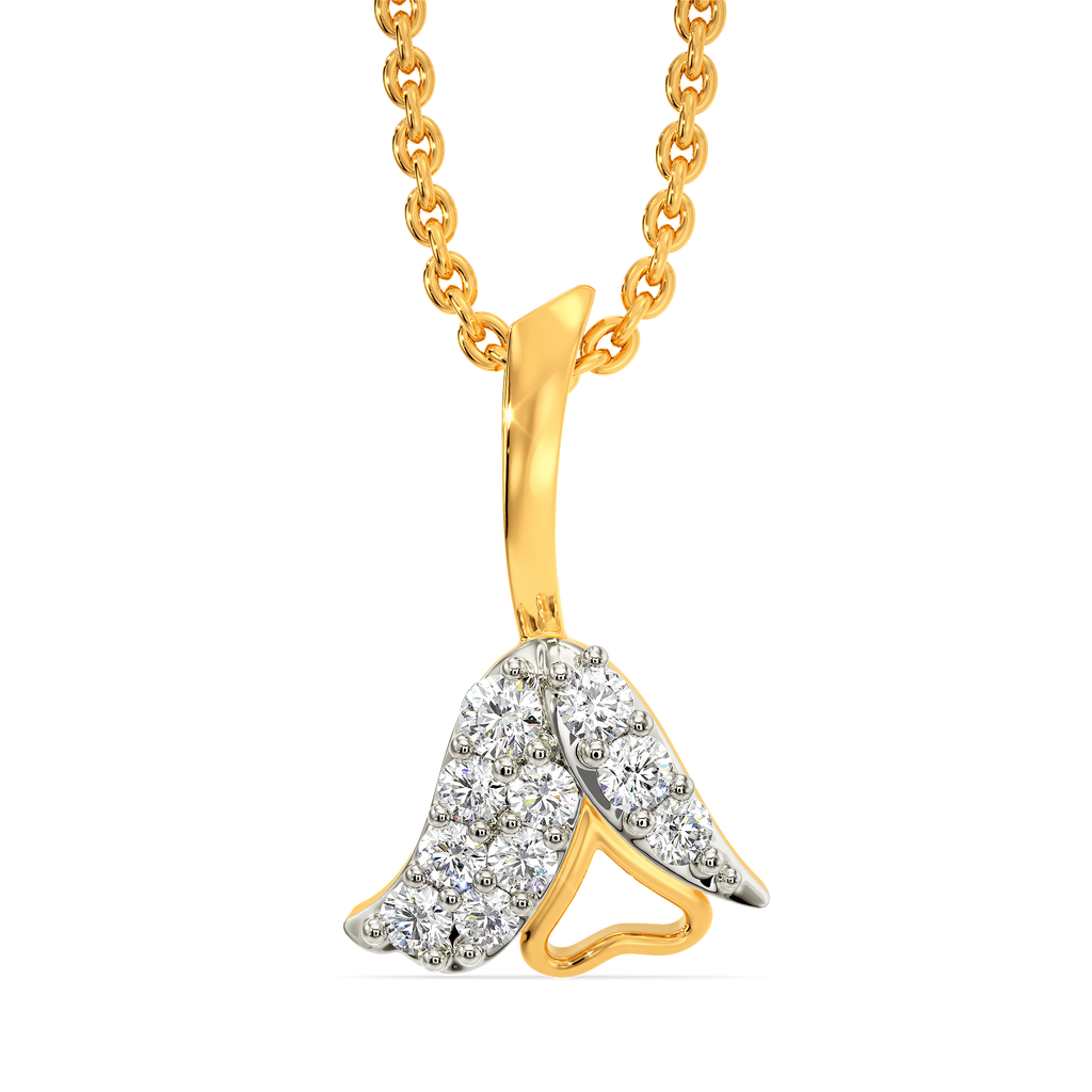 Tulip Cascade Diamond Pendants