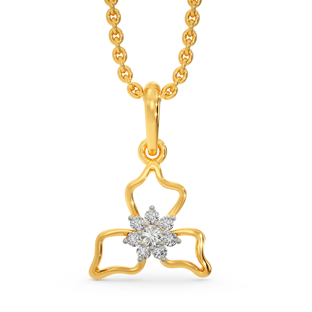 Rhodo Flora Diamond Pendants