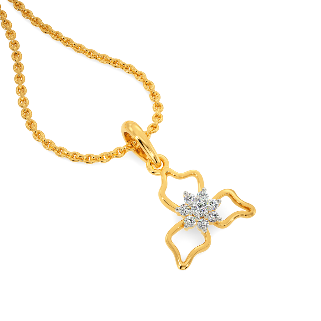 Rhodo Flora Diamond Pendants
