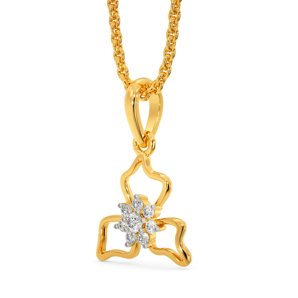 Rhodo Flora Diamond Pendants