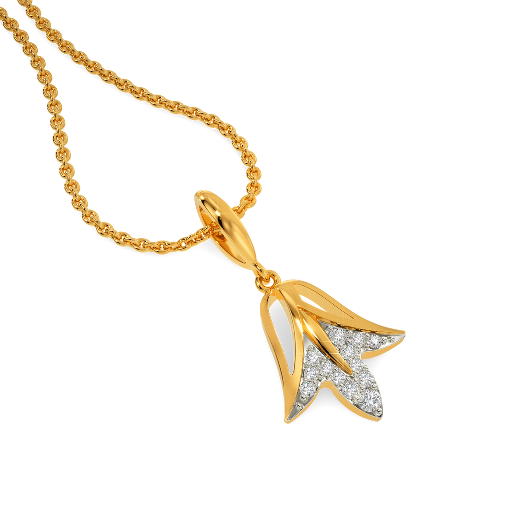 Upside-Down Bloom Diamond Pendants