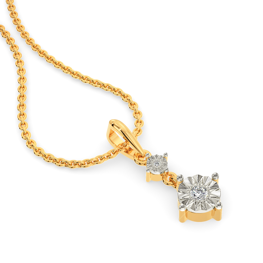 Double Wheeled Diamond Pendants