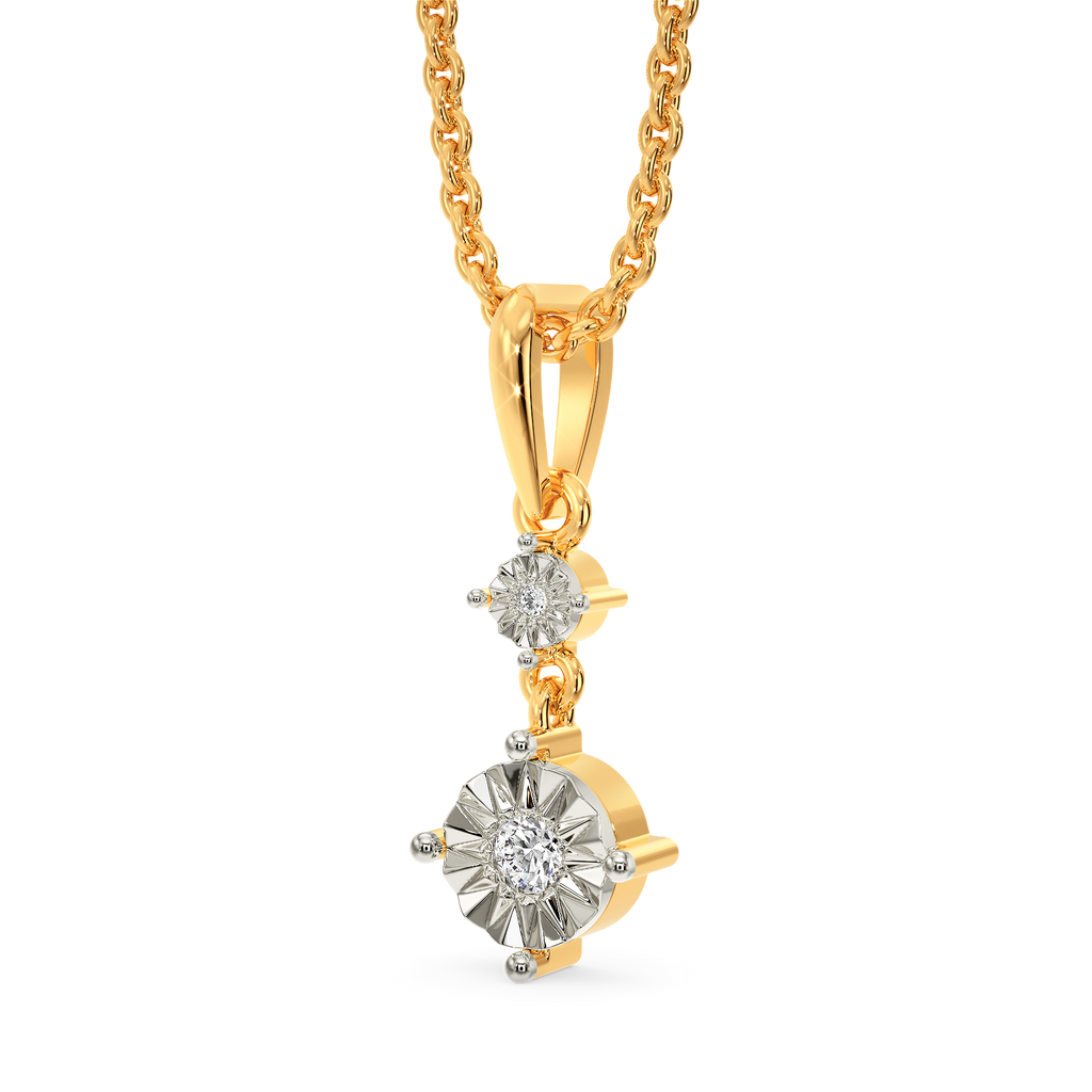 Double Wheeled Diamond Pendants