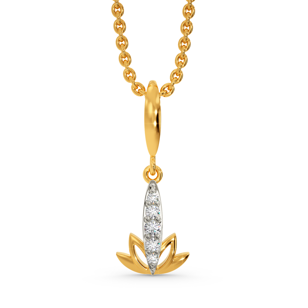 Lotus Elegance Diamond Pendants