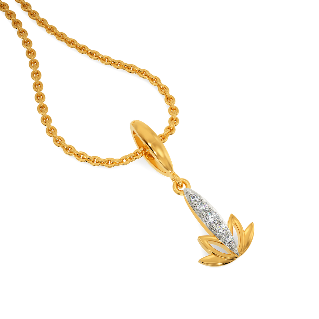 Lotus Elegance Diamond Pendants