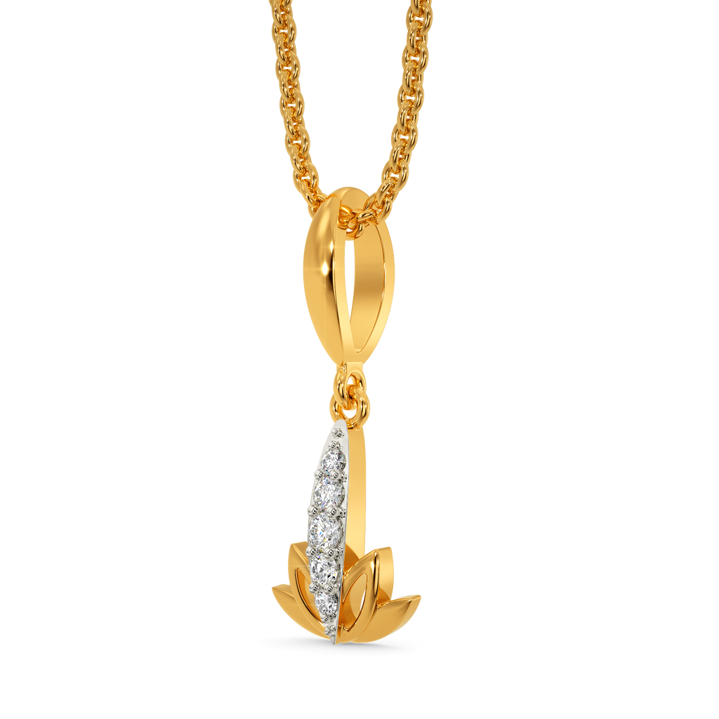 Lotus Elegance Diamond Pendants