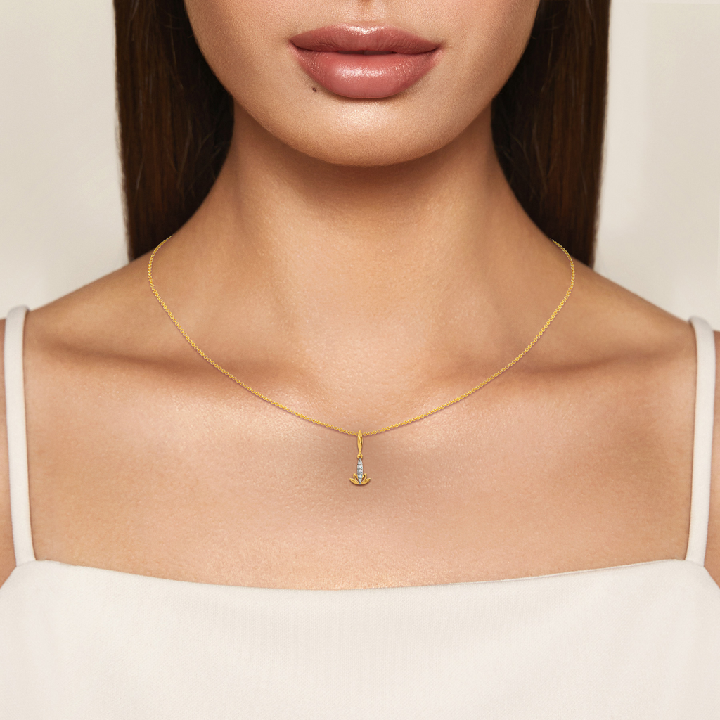 Lotus Elegance Diamond Pendants