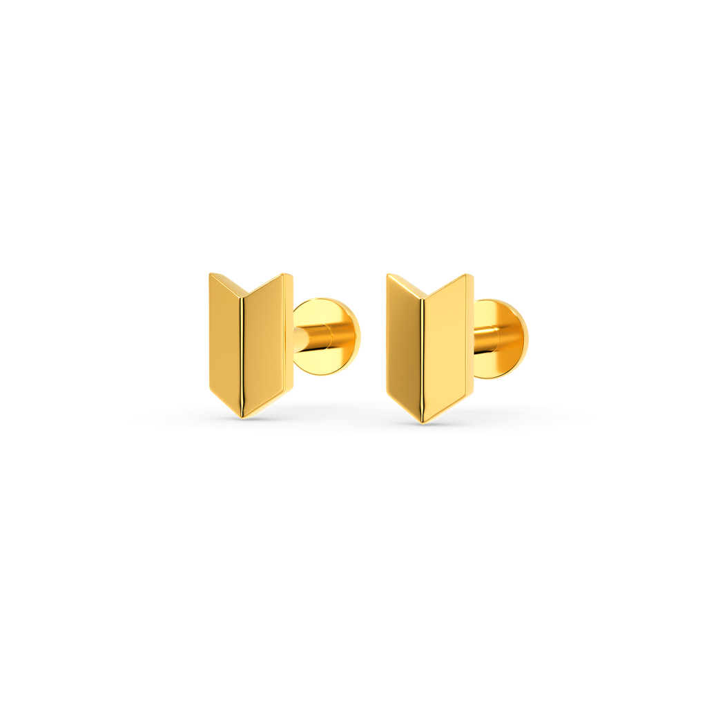 Armoured Love Gold Earrings