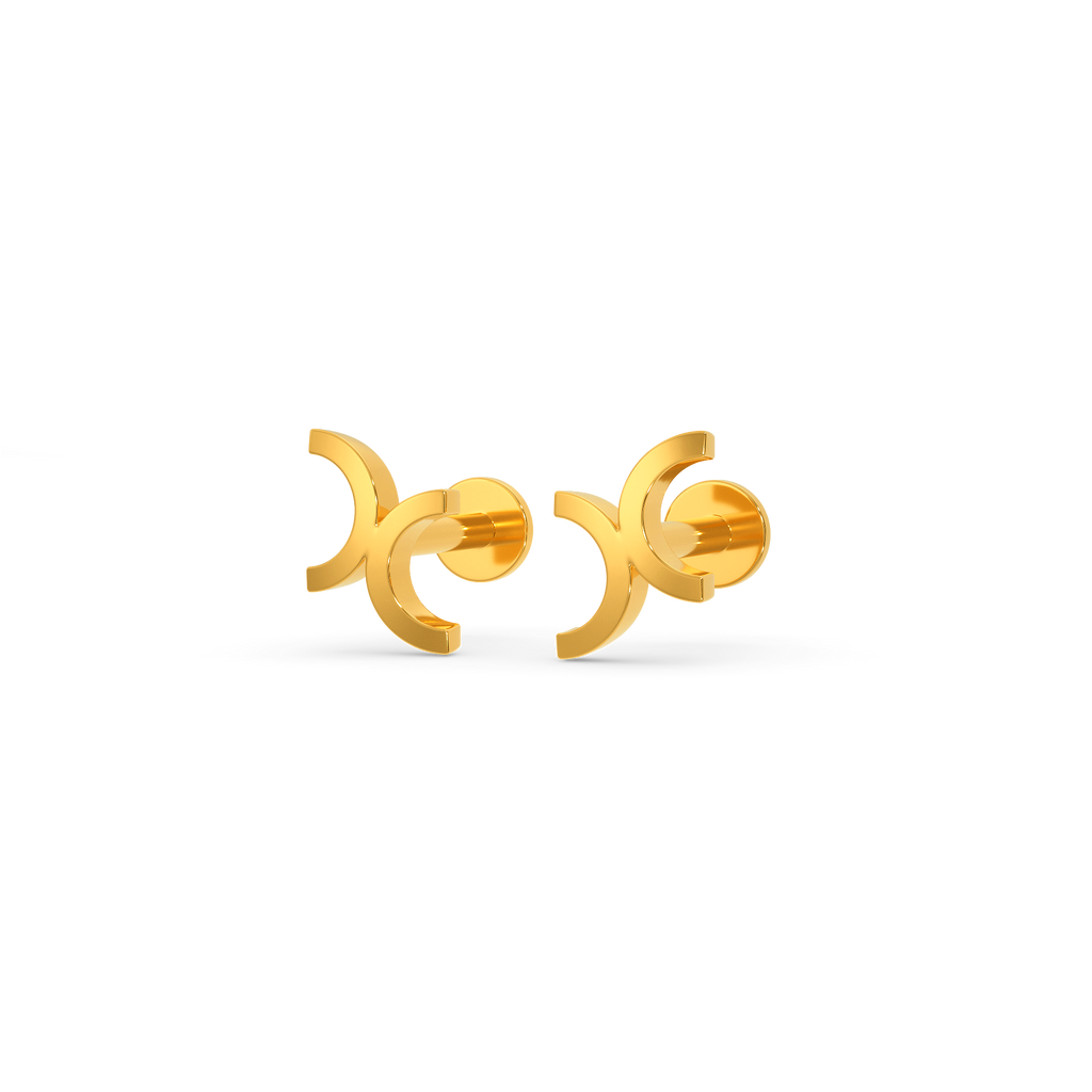 X Story Gold Earrings