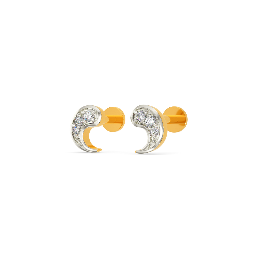 Classic Colon Diamond Earrings