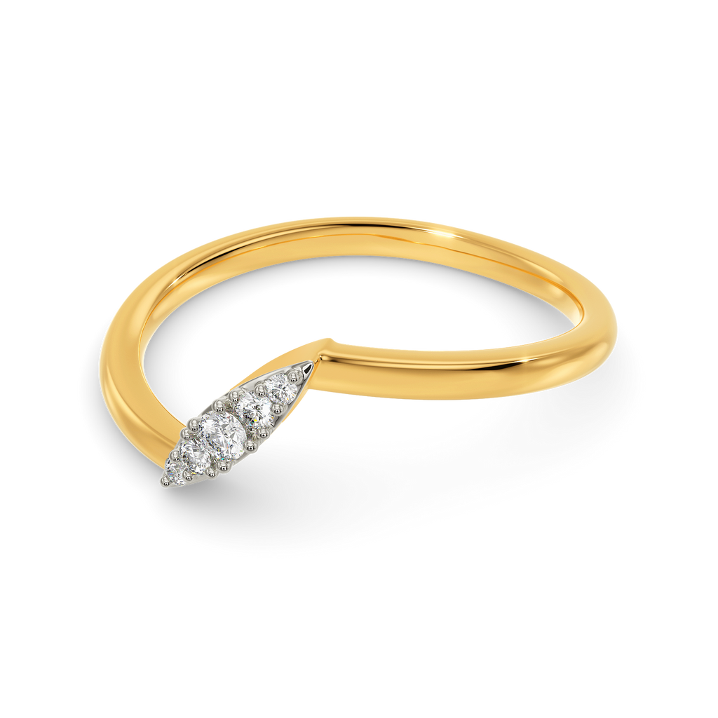 Marquised Leaves  Diamond Rings