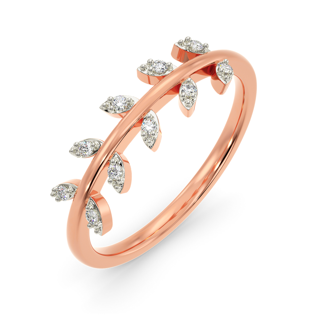 Leaf Feels Diamond Rings